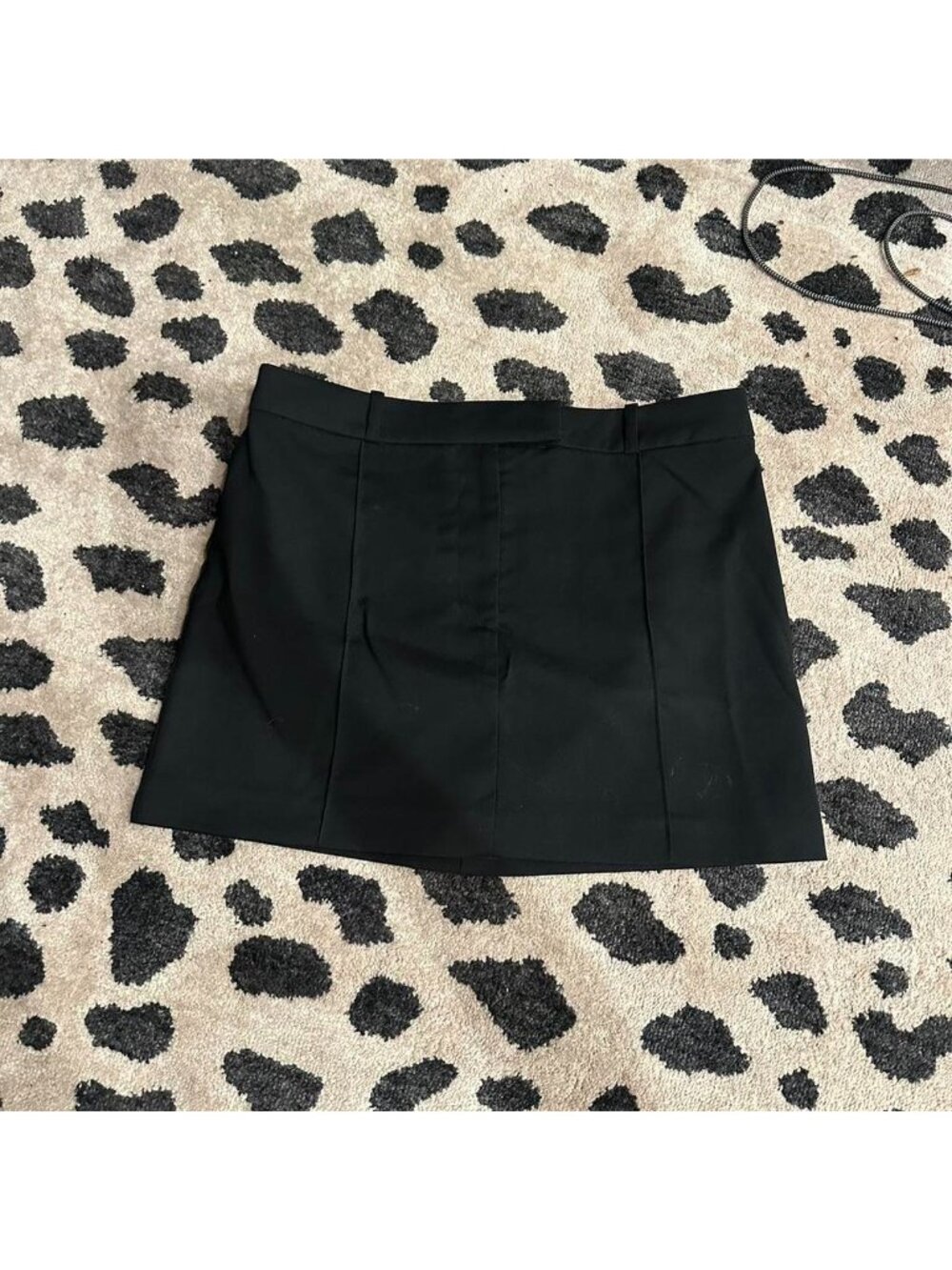 Black Mini Skirt With Back